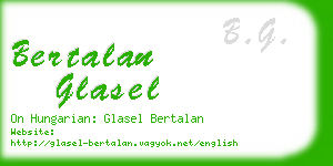 bertalan glasel business card